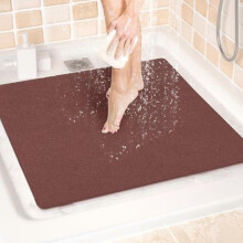 Alfombrilla de ducha/bañera, 61 x 61 cm, antideslizante, con desagüe, de secado rápido, de PVC tipo lufa, para bañera, ducha y baño, color