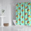 Cortina de chuveiro com estampa floral, 72x84 polegadas, com 12 ganchos. 2