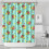 Cortina de chuveiro com estampa floral, 72x84 polegadas, com 12 ganchos. 1