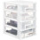 Make-up opbergdoos met 4 lagen – Wit & transparant PP-plastic 2