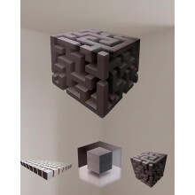 3D optikai illúziós fali matrica kocka lebegő hatású 1 darab