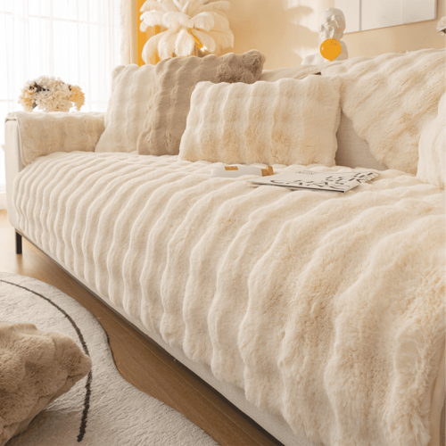 Capa para sofá AUQ – Branco-sujo, 70x180cm, aumenta o conforto e proporciona um visual 3D, compatível com sofás modulares. 1