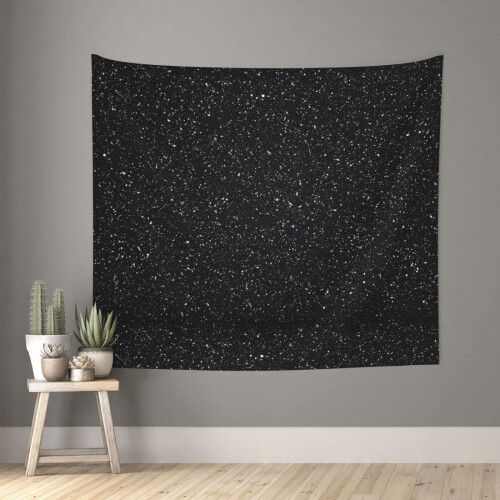 Musta glitter-gobeliini 60 x 51 tuumaa