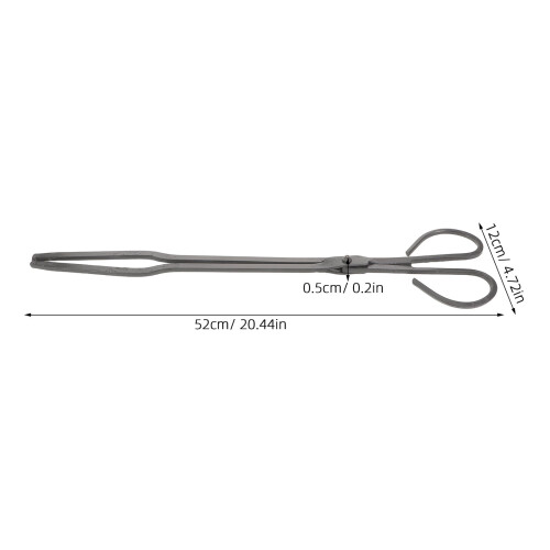 Pinces à cheminée robustes en fer 52 cm 1