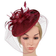 Eleganter Fascinator für Damen, Haarband mit Blumen und Federn, Haarspange, Haarband-Accessoire für Partys