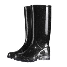Regenlaarzen voor dames, waterdicht, antislip, casual schoenen, lange regenlaarzen met wijde schacht voor tuinieren, buitenwerk en dagelijks gebruik,