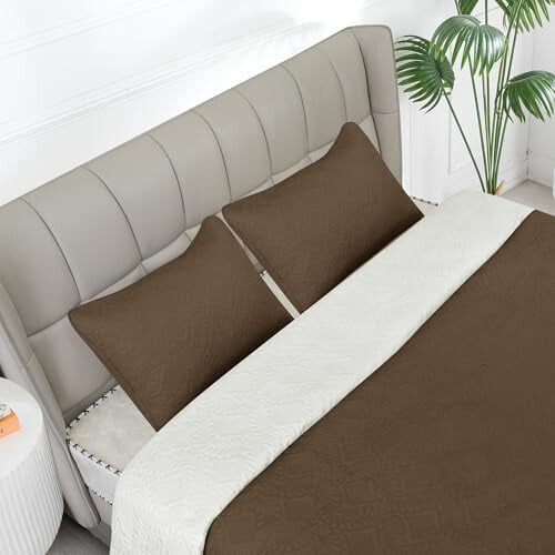 Quiltset med kuddfodral, geometrisk mikrofiber 1