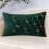 Housse de coussin en velours vert 50 x 50 cm 1