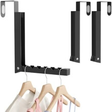 Lot de 2 étendoirs à linge pliables à suspendre à la porte, petits cintres portables, compatibles avec les portes standard