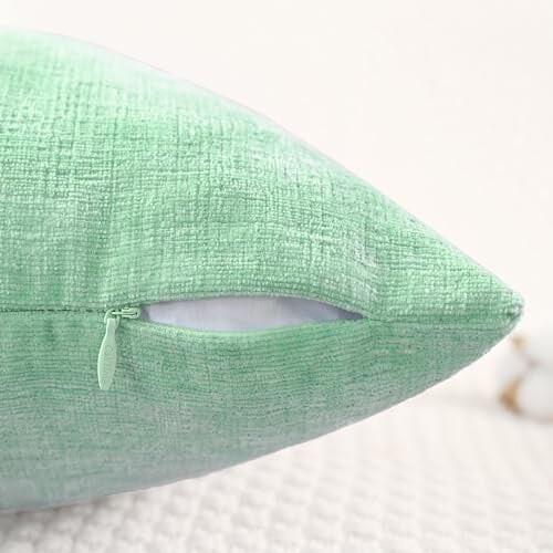 Housses de coussin en chenille 50 x 50 cm (lot de 2) 2