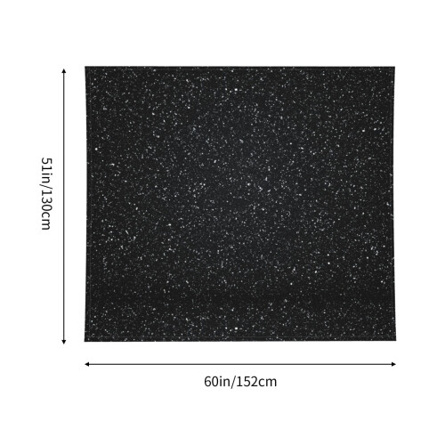 Tapeçaria preta com glitter, 152 x 130 cm (60 x 51 polegadas), ideal para sala de estar, quarto e casa. 2