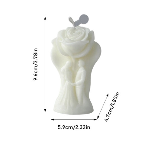 Bougies roses pour la Saint-Valentin, blanc chaud et rose 2