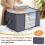 Lot de 6 sacs de rangement pliables en tissu gris 2