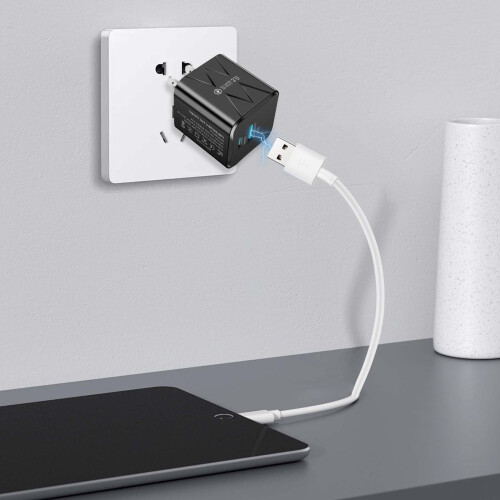 Φορτιστής τοίχου Lzobxe USB C με γρήγορη φόρτιση, πολλαπλών θυρών, θύρα PD25W QC3.0USB για όλα 2