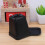 Black Square Plastic Planters with Trays 3-Pack 2