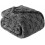 Dobbelt flannel fleece tæppe, blødt og let ternet, 1
