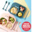 Kids Dinosaur Divided Plates Set with Utensils 4-Pc 3