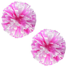 Pack of 2 Cheerleading Pom Poms 12 inch Foil Plastic Metallic Cheerleader Pom Poms for Cheer Sport Kids Adults Team Spirit Cheering