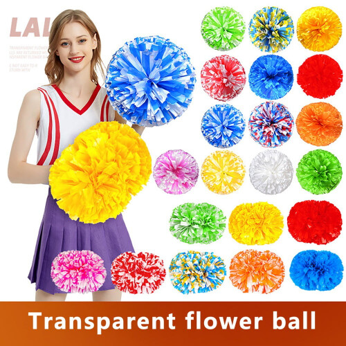Pacote com 2 Pompons de Cheerleading de 30cm (12 polegadas) em Plástico Metalizado para Crianças e Adultos, Ideal para Animação e Torcida em 1
