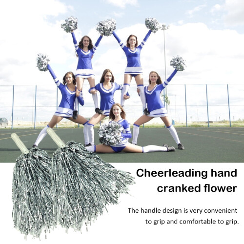 Metallfolie Cheerleading Pompoms, 2-pack, Röd 2
