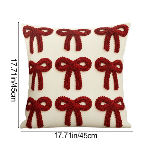 Capas de almofada de Natal em algodão, 45x45 cm (18x18 polegadas) 2