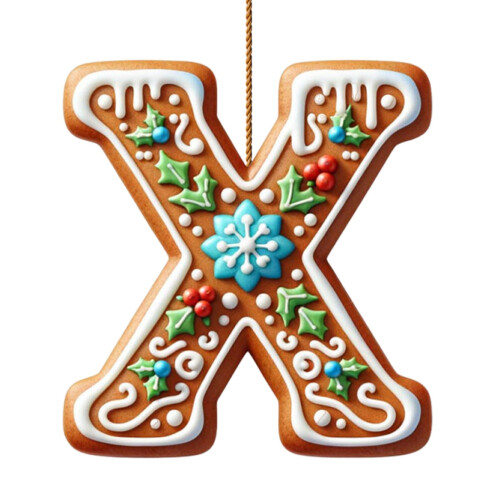 Lettre décorative de Noël en acrylique, 8 cm, à monter soi-même