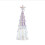 Glass Christmas Tree with Timer Lights Gold Star 9.84 Inch 2