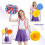 Pacote com 2 Pompons de Cheerleading de 30cm (12 polegadas) em Plástico Metalizado para Crianças e Adultos, Ideal para Animação e Torcida em 5