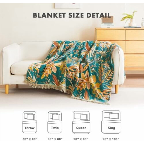 Boho katoenen plaid 60x80 inch 2