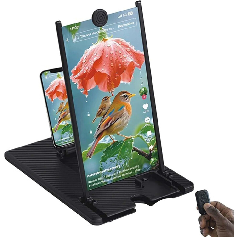 Pocket Cinema 2026 Screen Magnifier, 3D Hd Foldable Projector Screen 10"-18" With Remote Â Compatible With Iphone & All Smartphones 9448990418930