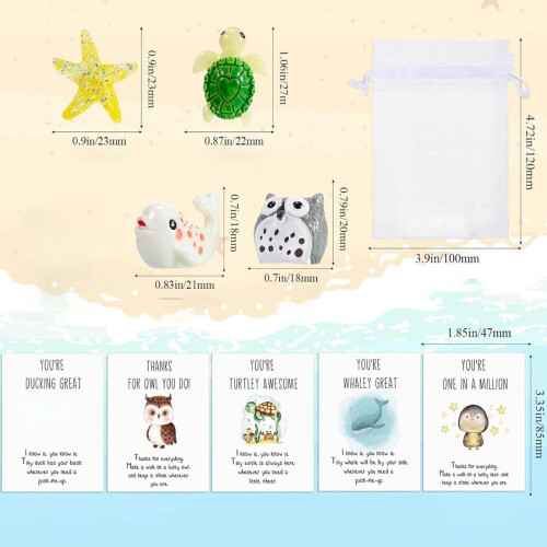 Animal Pun Inspirational Note Cards 25-Pack Resin Turtle 2