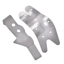 Steering Box Frame Support Kit 2 PCS Silver, Fit for 73-91 Chevy GMC C/K Pickup