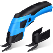 Electric Scissors,Cordless Scissors, Fabric Scissors with Replacement Cutting Blade, Box Cutter for Cardboard, Craft, Fabric, Carpet, Leather