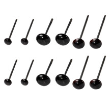 DIY Animal Eyes Plastic Black For Crafts Projects 150 Pairs 3mm 4mm 5mm