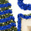 Blue Christmas Tinsel Garland, Metallic Reflective, 1 Pack 5
