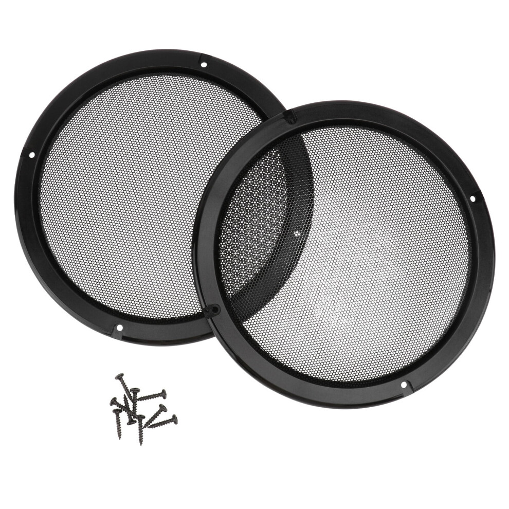 Speaker Grill Covers 2Pcs 8Inch Black 9557311740800
