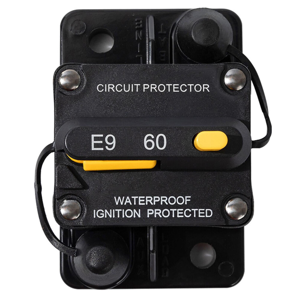 60 Amp Circuit Breaker 12V - 72V Holder Inverter Audio Inline Circuit Breaker For Truck Boat Motorhome Water Battery 9557311740442