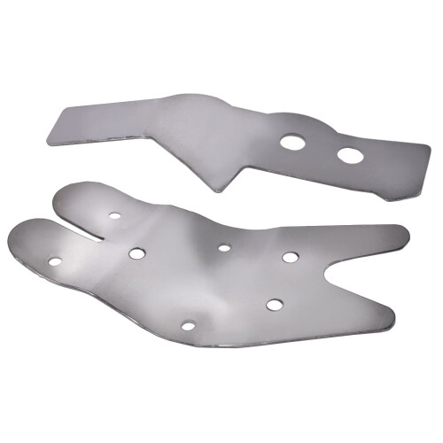 Steering Box Frame Support Kit 2 PCS Silver, Fit for 73-91 Chevy GMC C/K Pickup 2