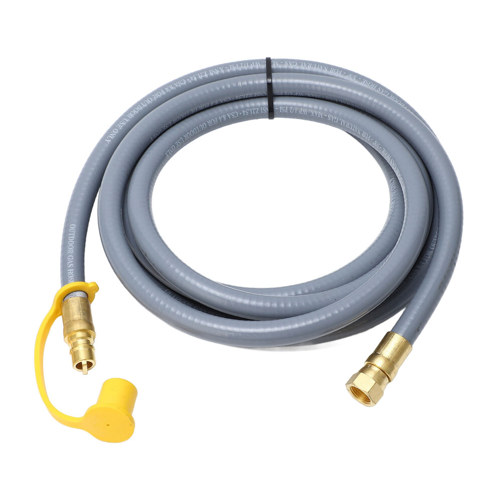 Rv Gas Hose Extension 12Ft 1/2 Inch Rubber With Quick Connect For Bbq & Camping 4001384109422