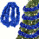 Blue Metallic Tinsel Garland 2m 5