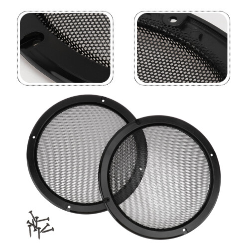 Speaker Grill Covers Black 2Pcs 8Inch 1