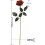 12 rosas pretas de seda com hastes longas 5