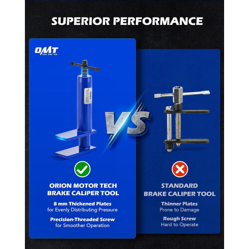 Brake Caliper Tool, Heavy Duty Universal Piston Compressor for Even Compression with Dual Hooks 2