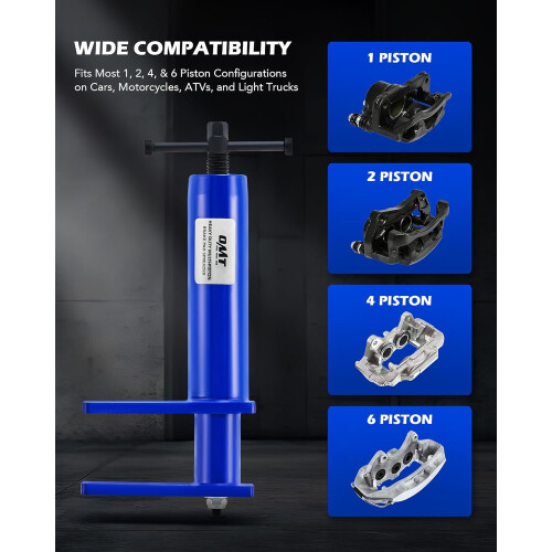 Brake Caliper Tool, Heavy Duty Universal Piston Compressor for Even Compression with Dual Hooks 1