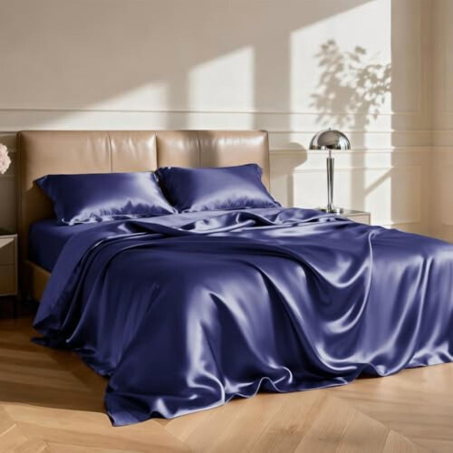 King Satin Sheet Set 4-Piece Deep Pocket 1