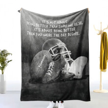 Amerikansk fodbold flanneltæppe 150x200 cm