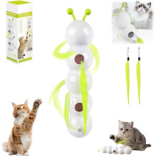Whack a Worm katteleke – interaktiv larveleke med bevegelsessensor for katter (1 stk)