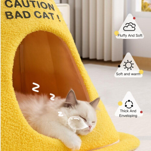Fleece kattenmand met ritssluiting en afneembaar kussen 1
