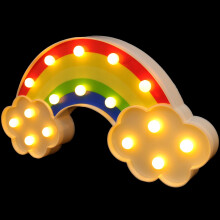 Regnbue LED skrivebordslampe PVC 30x16cm