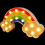 Regnbue LED skrivebordslampe PVC 30x16cm 1